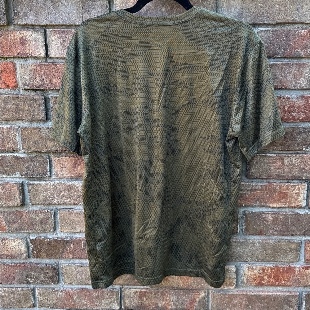 Nike Forest Green Patterned Mens Dry-Fit t-shirt size L - Picture 2 of 3